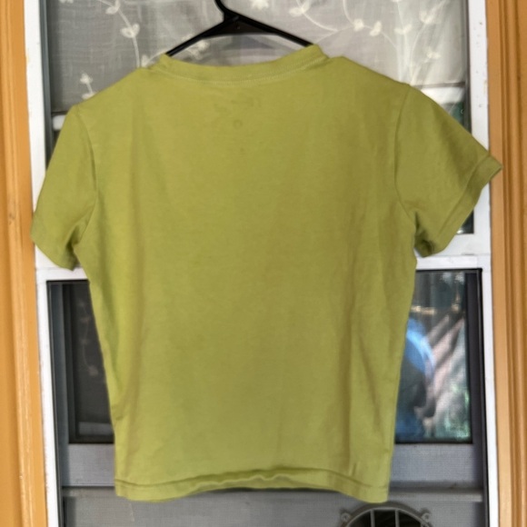 Adult Crop Green Graphic T-Shirt - Picture 2 of 3